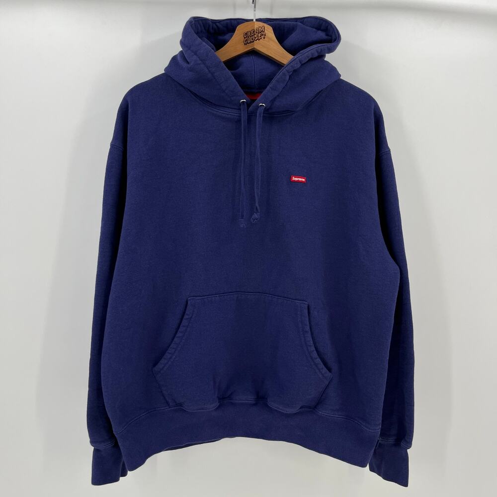 FW21 2021 Supreme NYC Mini Small Box Logo Hoodie in Navy Blue M